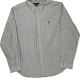 Ralph Lauren Checked Shirt - 2XL Blue Cotton