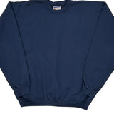 1990'S Blank Made In USA Hanes Sweatshirt - XL Blue Cotton