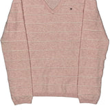 Tommy Hilfiger Striped Sweater - Medium Pink Cotton