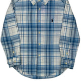 Age 4 Ralph Lauren Checked Shirt - XS Blue Cotton
