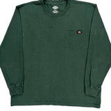 Dickies Long Sleeve T-Shirt - XL Green Cotton