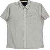 Tommy Hilfiger Polka Dot Short Sleeve Shirt - Large White Cotton