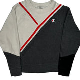 Reverse Weave Champion Striped Sweatshirt - Medium Cream Cotton