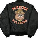 Ma-1 Flight Rothco Graphic Bomber Jacket - Large Black Nylon