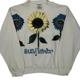 Sunflower Tultex Floral Sweatshirt - XL Blue Cotton Blend