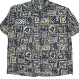 Ho Aloha Floral Hawaiian Shirt - 2XL White Cotton