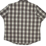 Wrangler Checked Short Sleeve Shirt - Large Cream Cotton