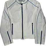 Armani Exchange Contrast Stitch Jacket - Large White Cotton