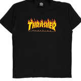 Thrasher Graphic T-Shirt - Medium Black Cotton