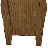 Polo By Ralph Lauren Cable Knit Sweater - Small Brown Cotton