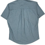 Chaps Ralph Lauren Short Sleeve Shirt - Medium Blue Cotton