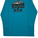 Scorpion Harley-Davidson Chandler, Arizona Harley Davidson Long Sleeve T-Shirt - Small Blue Cotton