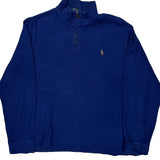 Polo By Ralph Lauren 1/4 Zip - XL Blue Cotton