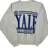 Yale Bulldogs Hanes College Sweatshirt - Large White Cotton