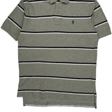 Polo By Ralph Lauren Striped Polo Shirt - Medium Black Cotton
