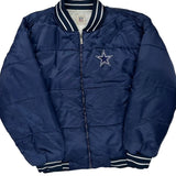 Dallas Cowboys Nfl Reversible Bomber Jacket - Large Navy Nylon
