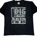 Oneita Single Stitch T-Shirt - XL Black Cotton