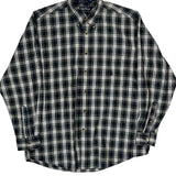 Nautica Checked Shirt - Large Green Cotton