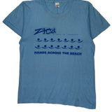 Wnwz-Fm Presents Hands Across The Beach Screen Stars Single Stitch T-Shirt - Large Blue Cotton Blend
