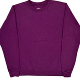 Blank Gildan Sweatshirt - Large Purple Cotton Blend