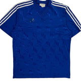 Adidas Football Shirt - Large Blue Polyester