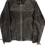 Diesel Leather Jacket - Medium Black Leather