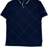 Tommy Hilfiger Argyle Polo Shirt - Large Navy Cotton