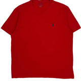 Polo By Ralph Lauren T-Shirt - Large Red Cotton