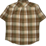 Tommy Hilfiger Checked Short Sleeve Shirt - Large Brown Cotton
