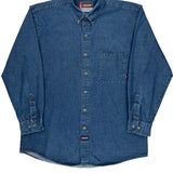 Dickies Denim Shirt - Large Blue Cotton