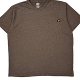 Dickies T-Shirt - 2XL Brown Cotton Blend