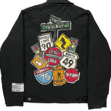 Unbranded Graphic Jacket - Large Black Polyester