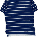 Polo By Ralph Lauren Striped Polo Shirt - Large Blue Cotton
