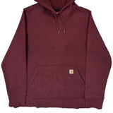 Carhartt Hoodie - XL Burgundy Cotton