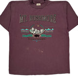 Mt. Rushmore National Memorial Prairie Mountain Graphic T-Shirt - XL Purple Cotton