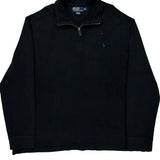 Polo By Ralph Lauren 1/4 Zip - 2XL Black Cotton