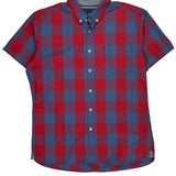 Tommy Hilfiger Checked Short Sleeve Shirt - XL Blue Cotton