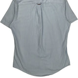 Tommy Hilfiger Striped Short Sleeve Shirt - Medium Blue Cotton