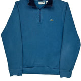 Lacoste 1/4 Zip - XL Blue Cotton