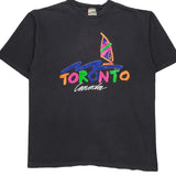 Single Stitch Waves Graphic T-Shirt - Large Multicoloured Cotton
