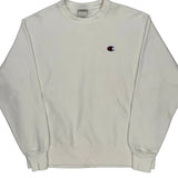 Reverse Weave Champion Sweatshirt - Large White Cotton Blend
