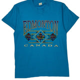 Screen Stars Single Stitch T-Shirt - Small Blue Cotton Blend