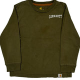 Age 5 Carhartt Graphic Long Sleeve T-Shirt - XS Green Cotton