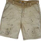 Carhartt Carpenter Shorts - 36W 10L Beige Cotton