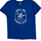Summer Spirit Screen Stars Single Stitch T-Shirt - Large Blue Cotton Blend
