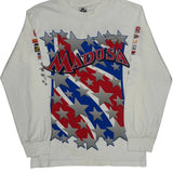 Madusa Monster Jam Graphic Long Sleeve T-Shirt - Small Blue Cotton