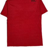 Quiksilver Graphic T-Shirt - Large Red Cotton Blend