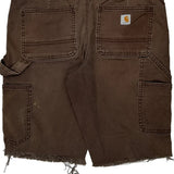 Carhartt Double Knee Carpenter Shorts - 30W 9L Brown Cotton