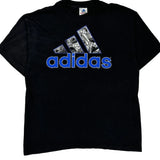 Adidas Graphic T-Shirt - Large Black Cotton