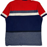 Lacoste Striped Polo Shirt - Large White Cotton